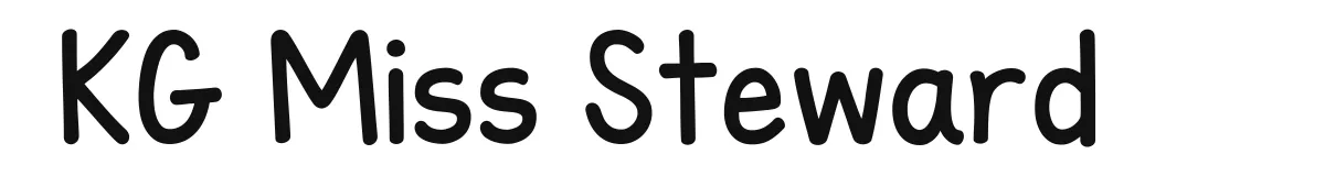 KG Miss Steward font preview