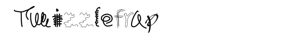 Twizzlefrap font preview