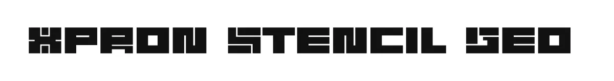 Xpron Stencil Geo font preview