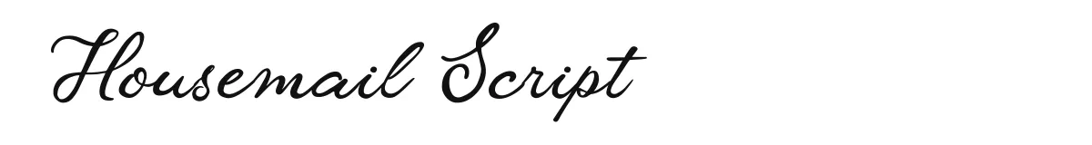 Housemail Script font preview