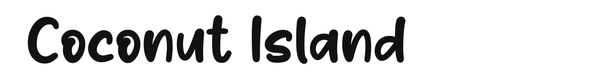 Coconut Island font preview