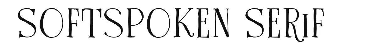 Softspoken Serif font preview