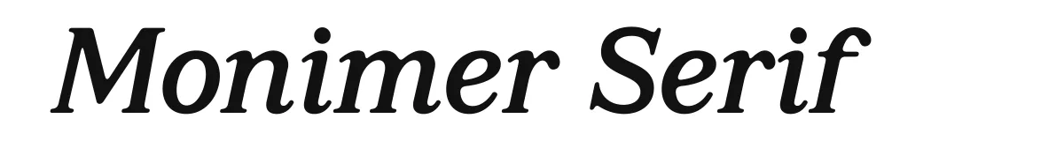 Monimer Serif font preview