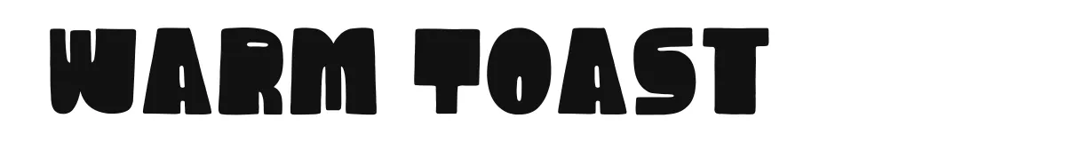 Warm Toast font preview