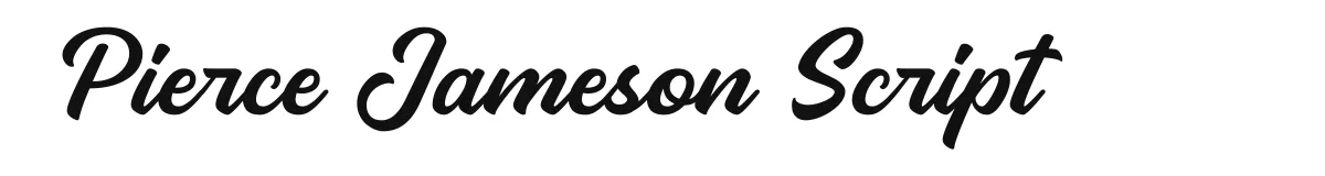 Pierce Jameson Script original font preview