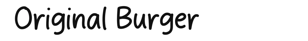 Original Burger font preview