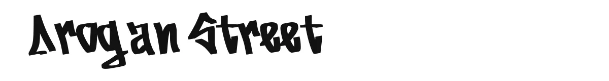 Arogan Street original font preview