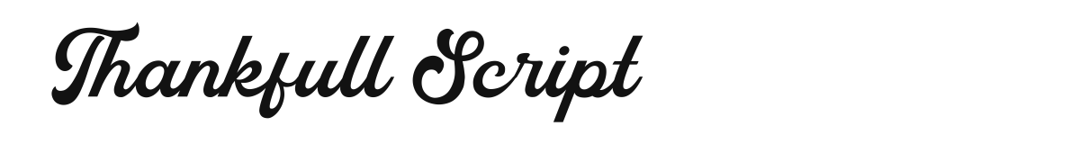 Thankfull Script font preview