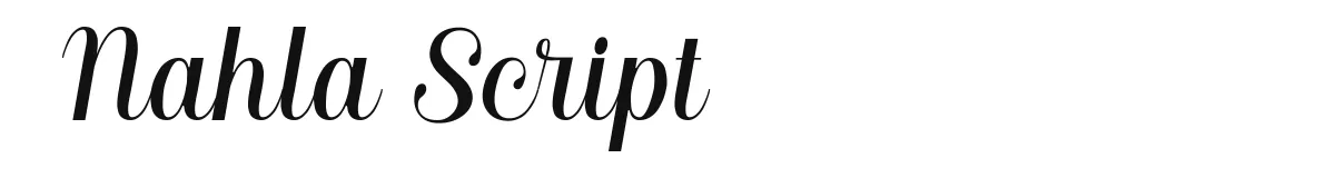 Nahla Script font preview