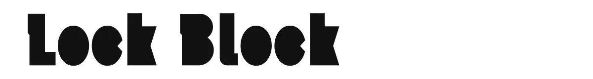 Lock Block font preview