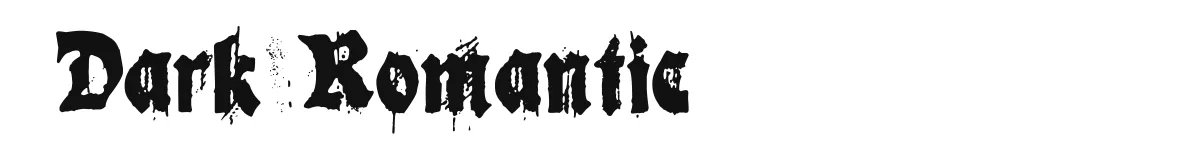 Dark Romantic font preview