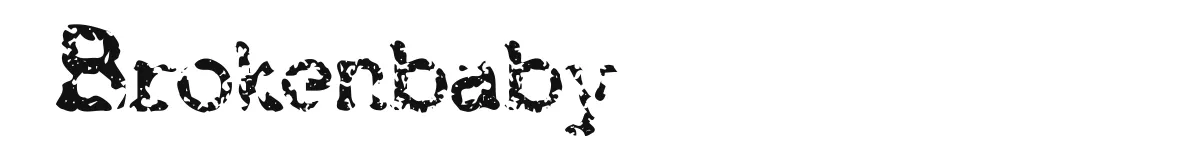 Brokenbaby original font preview