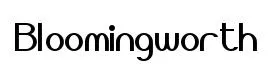 Bloomingworth original font preview