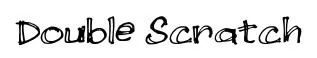 Double Scratch original font preview