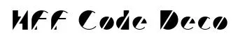 HFF Code Deco original font preview