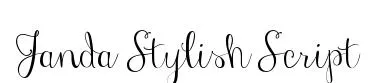 Janda Stylish Script original font preview