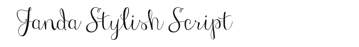 Janda Stylish Script font preview