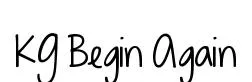 KG Begin Again original font preview