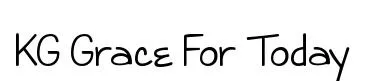 KG Grace For Today original font preview