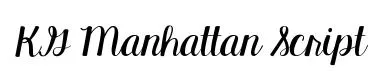 KG Manhattan Script original font preview