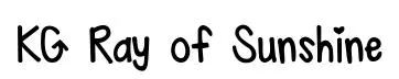 KG Ray of Sunshine original font preview