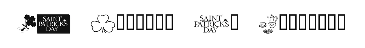 KR Belated St Patricks original font preview