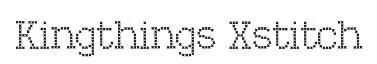 Kingthings Xstitch original font preview