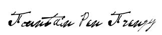 Fountain Pen Frenzy original font preview