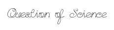 Question of Science original font preview