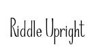 Riddle Upright original font preview