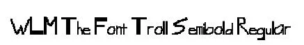 WLM The Font Troll Semibold Regular