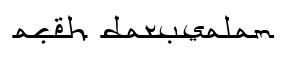 Aceh Darusalam original font preview