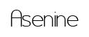 Asenine original font preview