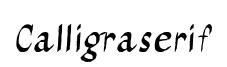 Calligraserif original font preview