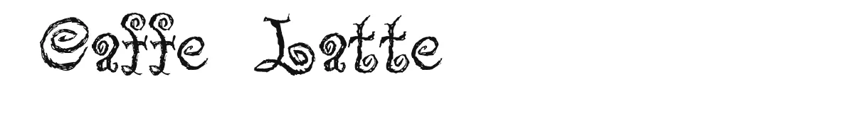 Caffe Latte original font preview