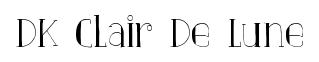 DK Clair De Lune original font preview