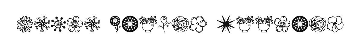 Janda Flower Doodles font preview