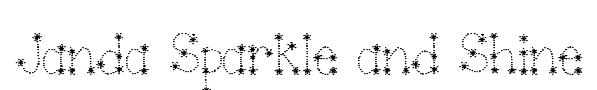 Janda Sparkle and Shine original font preview