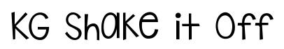 KG Shake it Off original font preview