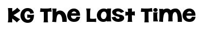 KG The Last Time original font preview