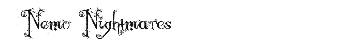 Nemo Nightmares original font preview