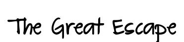The Great Escape original font preview