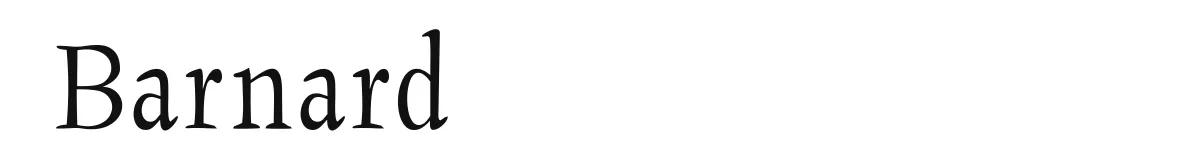 Barnard original font preview