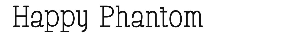 Happy Phantom original font preview