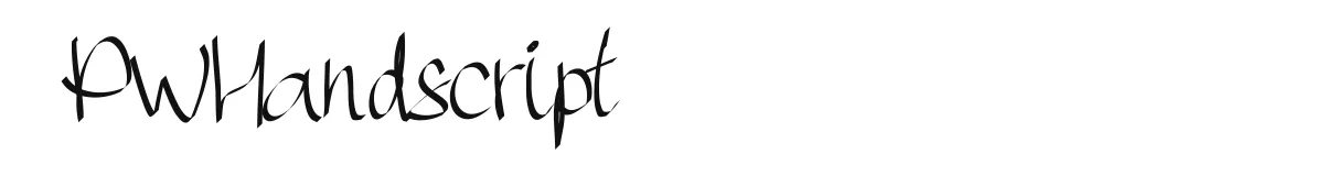 PWHandscript original font preview