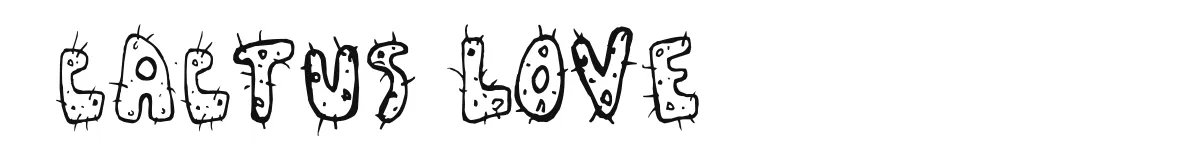 Cactus Love original font preview