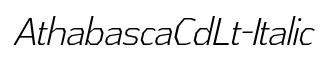 AthabascaCdLt-Italic