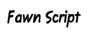 Fawn Script original font preview