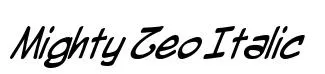 Mighty Zeo Italic