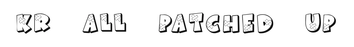 KR All Patched Up original font preview